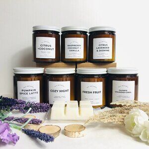 100% Natural Soy Wax Candle with Various Scents Available